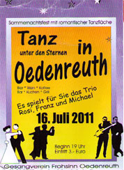 Einladung zum Oedenreuther „Tanz unter den Sternen“ 2011